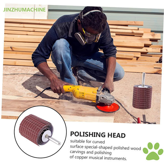 Wytrzymałe koła z płytkami Emery Cloth 250*50 mm Grit 240 Abrasive Wire Flap Wheel do szlifowania polerowania